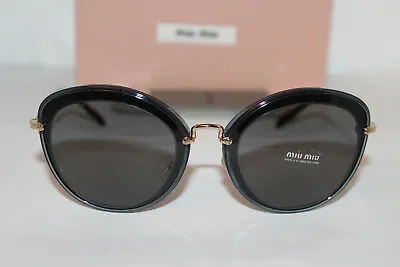 MIU MIU Sunglasses New Grey Black Grey Blue MU50RS 1AB9K1 54 25 140 • $137.59