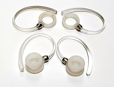 4 White Earhooks For Motorola Elite Flip HX600 Boom Boom2 W/ 4 Variety Ring Buds • $12.55