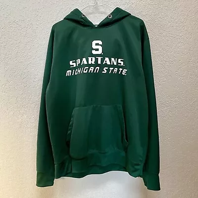 Michigan State Spartans Hoodie Men’s XL Green & White Pullover Sweatshirt MSU • $19.95