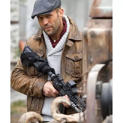 New The Expendables 2 Film Jason Statham Leather Jacket-All Size Are Available. • $92