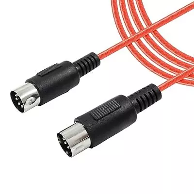 2 Pcs 3-Feet MIDI Cable Red Male To Male 5-Pin MIDI Adapter Cable For Musicia... • $13.13