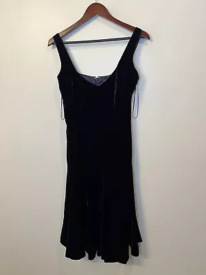 Vintage 90s Lauren Ralph Lauren Purple Velvet Sleeveless Maxi Dress Size 6 Silk • $44.95