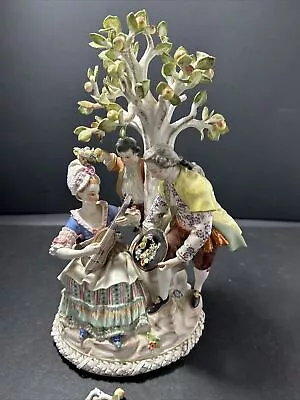 Meissen Porcelain Figural Apple Tree Blue Crossed Swords Mark For Restoration • $107.50