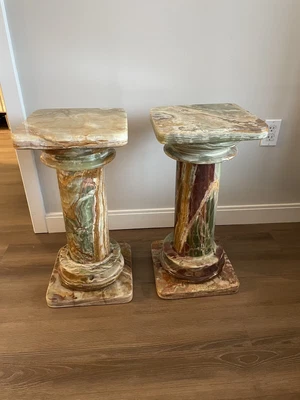 $450 • Buy Onyx Pedestals Columns Set Of 2