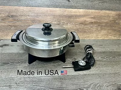 Lifetime Webalco Stainless Steel Oli Core Electric Skillet 11  Made In USA • $99