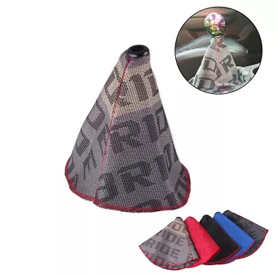 JDM Bride Racing Hyper Fabric MT/AT Gear Shift Lever Boot Cover Black Stitches • $20.33