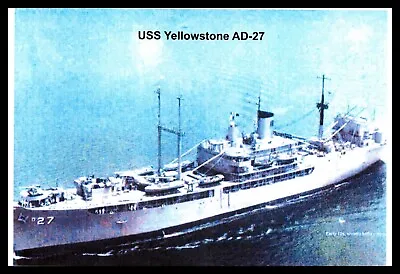 Postcard USS Yellowstone AD 27 LP1 • $4.75