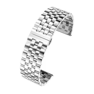 New 20 22mm Solid Bracelet Stainless Steel Replacement Metal Watch Band Strap • $11.98