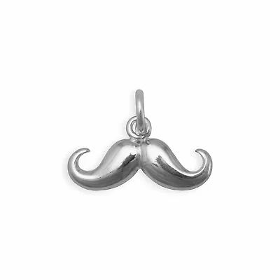 Moustache Charm Antiqued Sterling Silver • $13