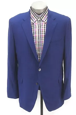 Mens Royal Blue SAMUELSOHN Bryan Super 150s Blazer Jacket Sport Suit Coat 44 S L • $99.99