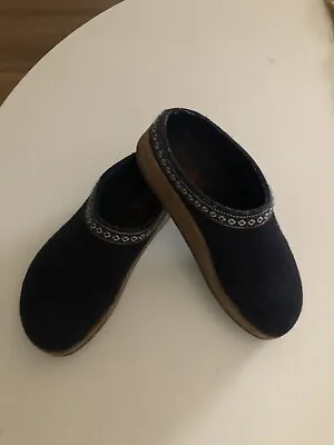 Haflinger Germany Navy Blue Wool Clogs Slippers Size 37 US 6 • $29.99