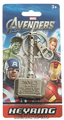 NEW Marvel Universe The Avengers Loki's Hammer Key Ring Chain Keychain Thor Loki • £33.71