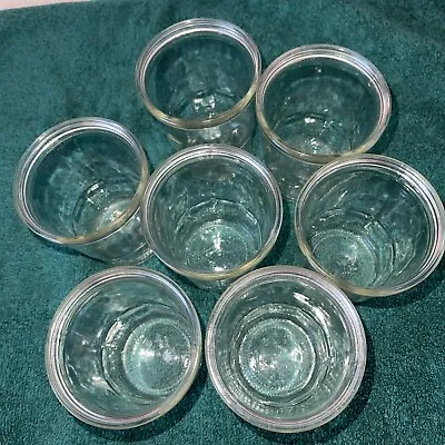 Vintage Ball  Jelly Glass Jars Glasses Ribbed Glass On Bottom 8 Oz-3 3/4” T-3”wt • $15.99