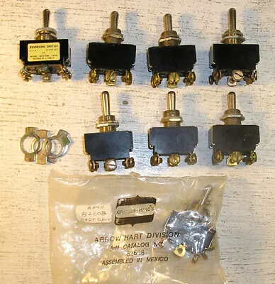 8 DPDT Large Reversing 3 Position Toggle Switches ON-OFF-ON • $20