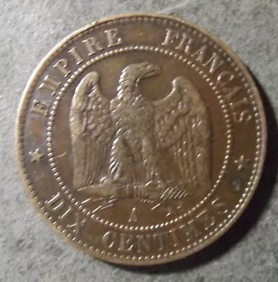 France Napoleon 111 10 Centime Coin Dated 1852 A. Excellent Only 577000 Minted • £19.99