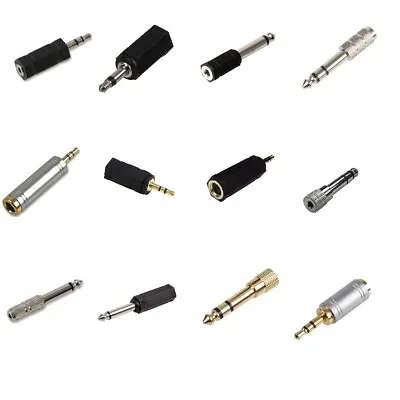 £2.49 • Buy Headphone Jack Adaptor Small To Big 2.5mm 3.5mm 6.35mm Mono Stereo Mini 1/4 Inch
