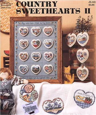 $5.50 • Buy Jeremiah Junction COUNTRY SWEETHEART II 12 Cross Stitch Charts/Leaflet Hearts