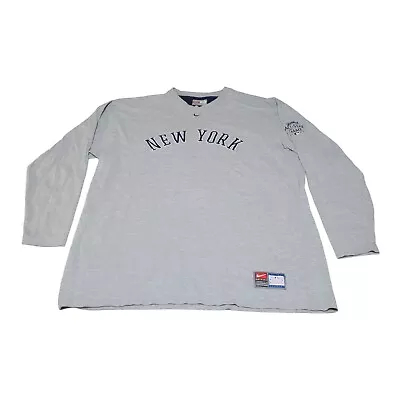 Nike New York Yankees All Star Game 2008 Long Sleeve T-Shirt Men's XL Gray • $39.99