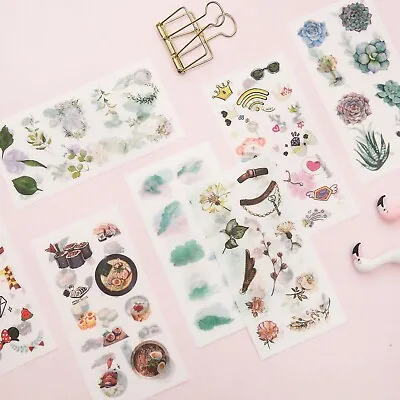 $2.89 • Buy SALE 6PCS Paper Sticker Book Stationery Bullet Journal Japanese Style GIFT Diary