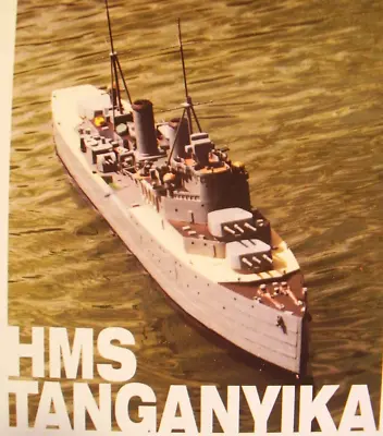 Original Model Boat Plans 2004 Hms Tanganyika Colony Class Cruiser • $12.62