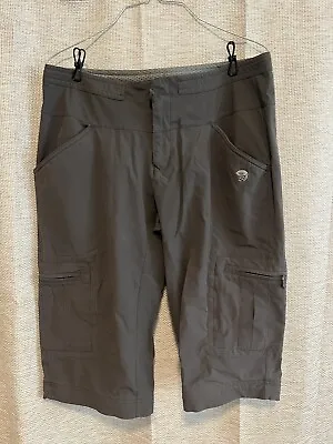 Mountain Hardwear Women Size 10 Convertible Cargo Pants Gray Hiking TOP ONLY • $11