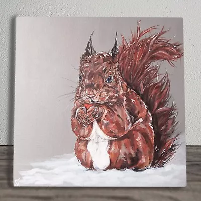 Nuts Red Squirrel Ceramic Tile Picture Quirky Plaque Sign By Sam Fenner 20x20cm • £24.99