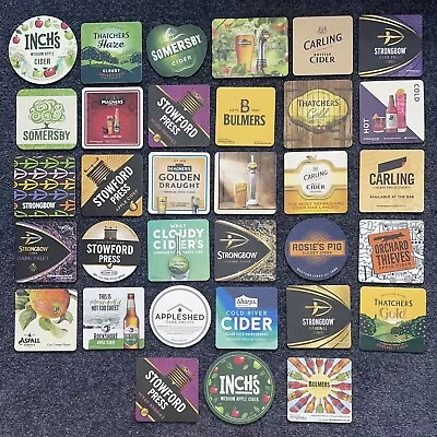33 X Cider / Beer Mats Pack - Home Bar / Pub Experience • £7.89