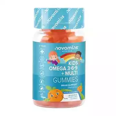 Kids Omega 3 6 9 Gummies Kids Multivitamin E & D - Vegan Alternative To Fish Oil • £8.99