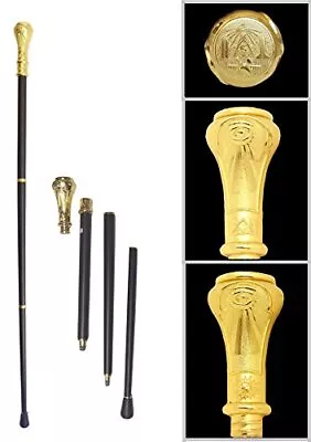 Classy Freemason Walking Stick Cane With Engraved Masonic Symbols On Handle • $46.96