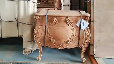 Natural Mahogany WOOD Rococo Chest Of Drawers   TV Stand Sideboard Unit • £899