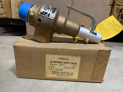 Hi Pressure Safety Valve 19-401-45 1” X 1” 200 Psi Steam Conbraco • $95