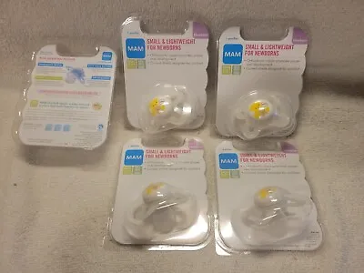 Lot Of 5 MAM Pacifier Newborn Small & Lightweight (BPA/BPS Free) Soft Silicone • $10.95