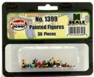 N Scale Model Power People Figures PAINTED FIGURES 36 PIECES Item #1399 • $35