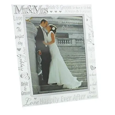 Mr & Mrs Mirror Glass & Glitter Wedding Frame - 8x10 Inch  • £12.97