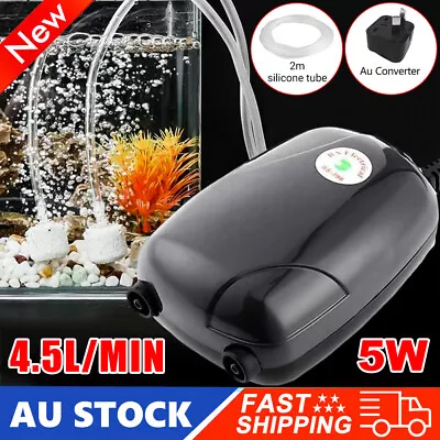 7PCS Aquarium Oxygen Air Pump Bubble Disk Stone Aqua Fish Tank Pond Aerator Set • $15.45