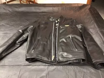 Chrome Gear Black Leather Motorcycle Jacket Thinsulate Men Size 40 • $34