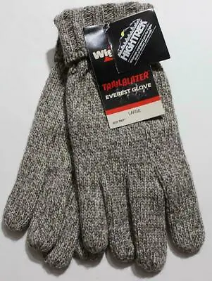NEW Wigwam Trailblazer Everest Gloves Tan & White Pattern Sz Large Wool Blend • $8.99