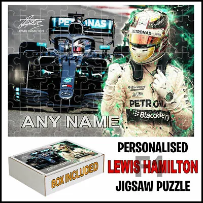 Personalised Lewis Hamilton F1 Jigsaw Puzzle- Add Any Name • £11.99