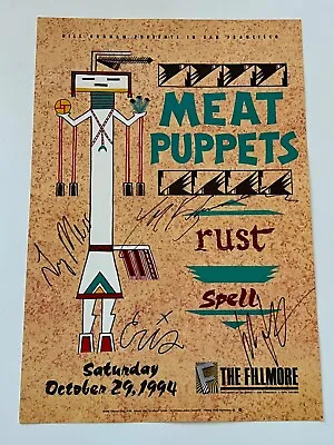 Meat Puppets Rust Spell Signed This Original Concert Poster At The Fillmore • $400