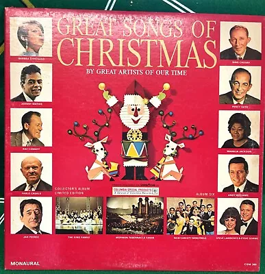 Vintage CHRISTMAS LP GREAT SONGS OF CHRISTMAS VOL. 6	 • $7