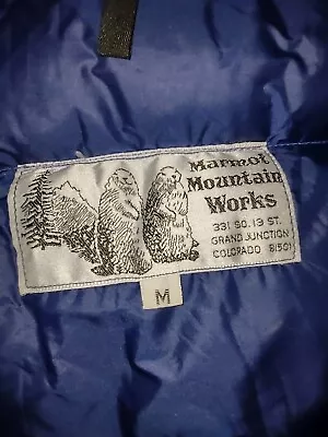 Marmot Mountain Works Goose Down Puffer Hood Men's Jacket Size M ⛷️nice🏂 • $65