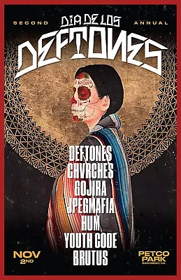 Deftones 2019 Petco Park Academy Concert Poster 11 X 17 Framed • $21.99