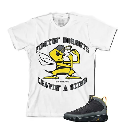 Tee To Match Air Jordan Retro 9 University Gold Sneakers. Fighting Hornets Tee • $24