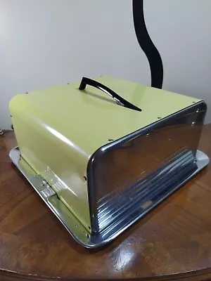 $59.99 • Buy MCM Chrome Chartreuse Cake Carrier Vintage 50-60’s  Square Single Handle 