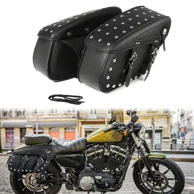 $129.99 • Buy PU Saddlebags Side Tool Bag Luggage For Yamaha Custom V-Star Vstar XVS 650 1100