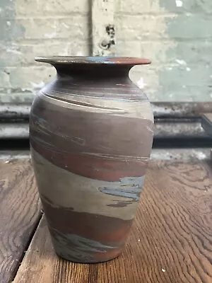 Antique 1920s Niloak Pottery Mission Swirl Vase  6.75  X 3.75  Marked • $55