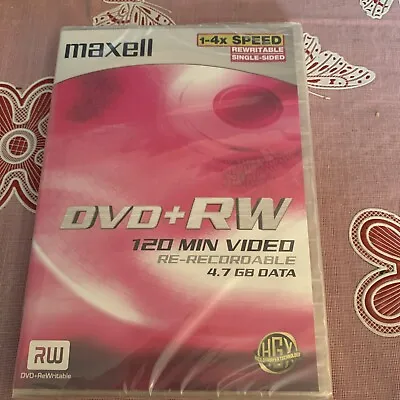 Maxell DVD+RW Re-Recordable Rewritable 4 X Speed 4.7 GB Jewel Case New • £3.99