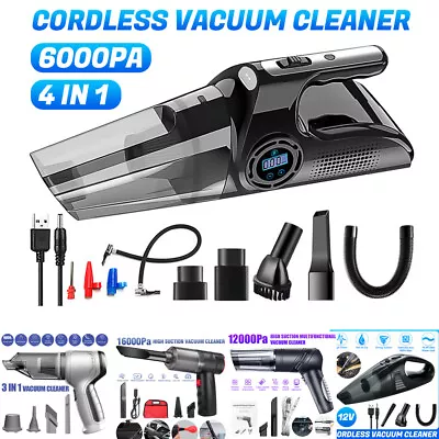 $21.99 • Buy 16000Pa Hand Held Vacuum Cleaner Cordless Wet Dry Car Home Duster Air Blower LED