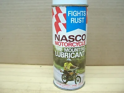 Vintage Nasco Motorcycle Tire Mount Lube Tin Can Suzuki TM Honda SL • $18.99