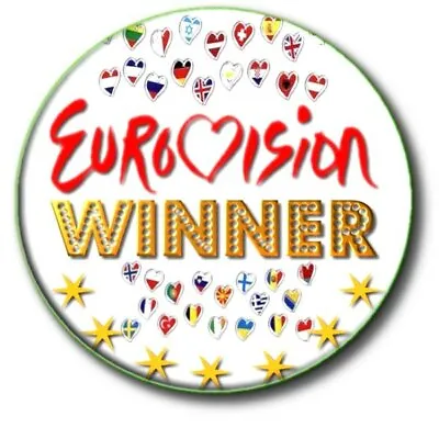 £2.99 • Buy  Eurovision Song Contest Winner Party Badge....large 55mm ... Beautiful